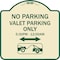 Signmission No Parking Valet Parking 5-30pm-12-00am Heavy-Gauge Aluminum Sign, 18" x 18", TG-1818-23791 A-DES-TG-1818-23791 - alternate 1